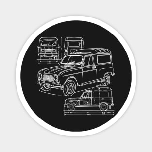 The iconic French van (for dark chothes) Magnet